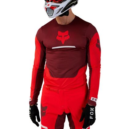 Camiseta de motocross Fox FLEXAIR - OPTICAL 2024 - Rojo / Blanco Ref : FX4097-C55725 