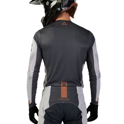 Camiseta de motocross Fox FLEXAIR - OPTICAL 2024 - Gris / Naranja
