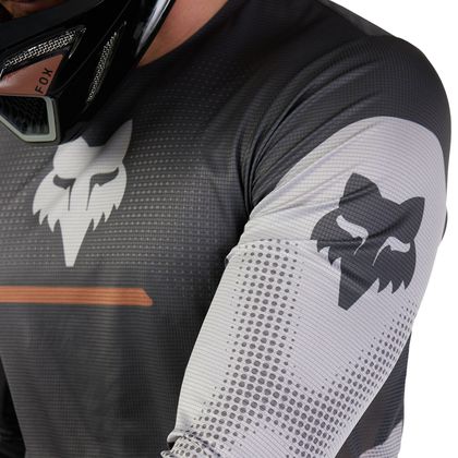 Camiseta de motocross Fox FLEXAIR - OPTICAL 2024 - Gris / Naranja
