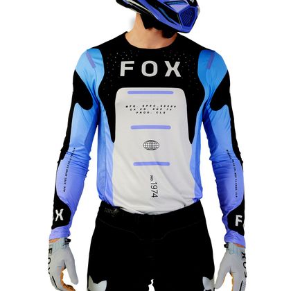 Camiseta de motocross Fox FLEXAIR - MAGNETIC 2024 - Negro / Violeta Ref : FX4180 