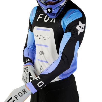 Camiseta de motocross Fox FLEXAIR - MAGNETIC 2024 - Negro / Violeta