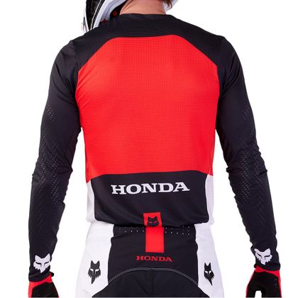 Camiseta de motocross Fox FLEXAIR HONDA 2023 - Negro / Blanco