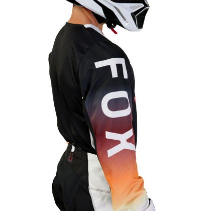 Camiseta de motocross Fox 180 - FLORA 2024 - Negro