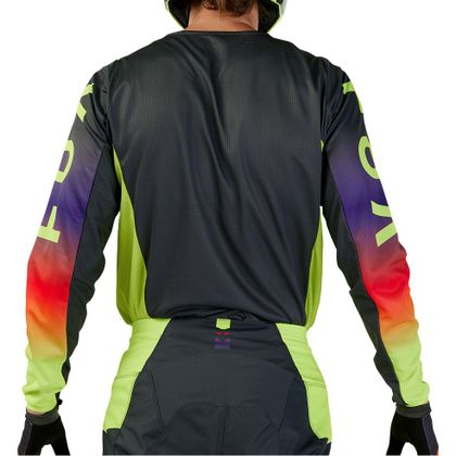 Camiseta de motocross Fox 180 - FLORA 2024 - Negro / Gris