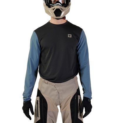 Camiseta de motocross Fox RANGER 2024 - Negro / Azul Ref : FX4188-C47593 