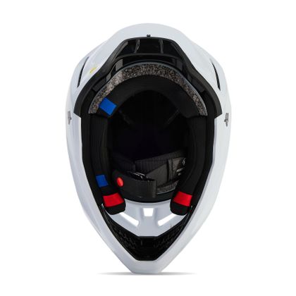 Casque cross Fox V3 RS CARBON SOLID 2024 - Blanc