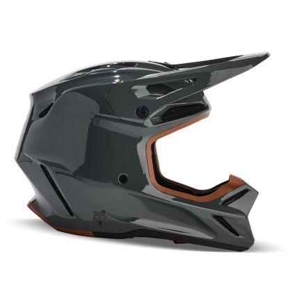 Casco de motocross Fox V3 RS CARBON SOLID 2024 - Negro / Gris