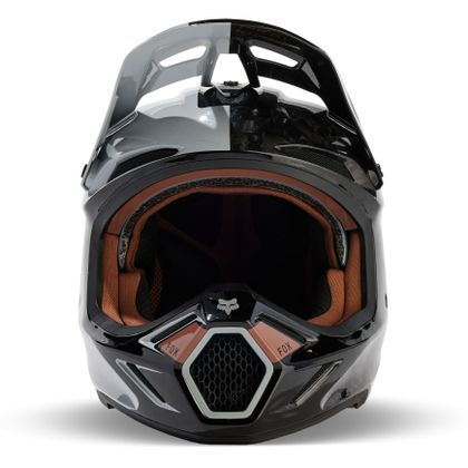 Casco de motocross Fox V3 RS OPTICAL 2024 - Gris / Naranja