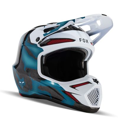 Casco de motocross Fox V3 RS WITHERED 2024 - Multicolor