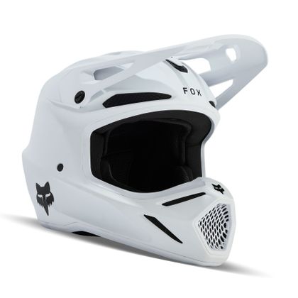 Casco de motocross Fox V3 - SOLID 2024 - Blanco