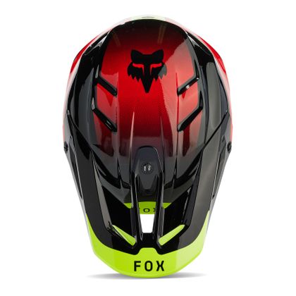 Casco de motocross Fox V3 - REVISE 2024 - Rojo / Amarillo