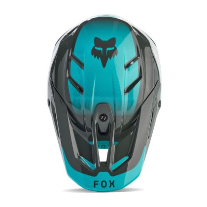 Casco de motocross Fox V3 - REVISE 2024 - Gris / Azul