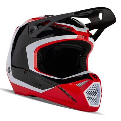 Casco de motocross Fox V1 - NITRO 2024 - Rojo / Blanco Ref : FX4083-C55725 
