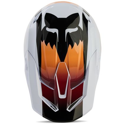 Casco de motocross Fox V1 - FLORA 2024 - Blanco / Negro