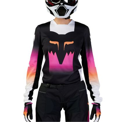 Camiseta de motocross Fox WOMEN'S 180 - FLORA 2023 - Negro / Rosa Ref : FX4168 