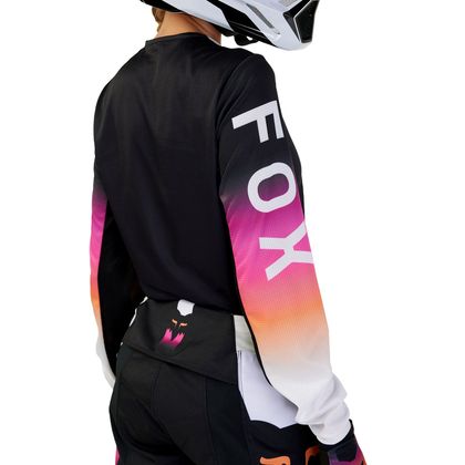 Camiseta de motocross Fox WOMEN'S 180 - FLORA 2023 - Negro / Rosa