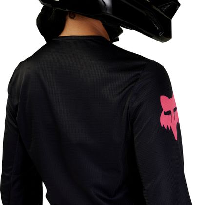 Camiseta de motocross Fox WOMEN'S BLACKOUT 2024 - Negro
