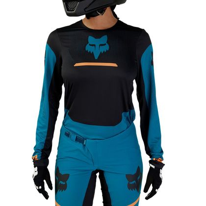 Camiseta de motocross Fox WOMEN'S FLEXAIR - OPTICAL 2023 - Azul / Negro