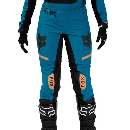 Pantalón de motocross Fox WOMENS FLEXAIR - OPTICAL 2024 - Azul / Negro
