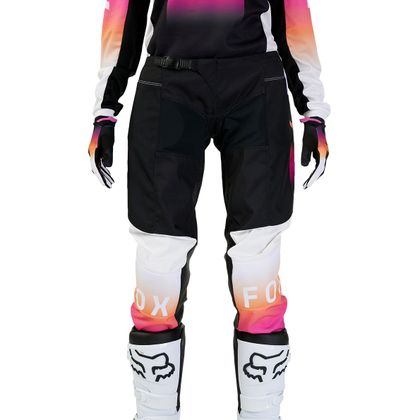Pantalón de motocross Fox WOMEN'S 180 - FLORA 2024 - Negro / Rosa