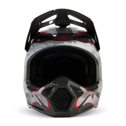 Casque cross Fox YOUTH V1 ATLAS - Gris / Rouge