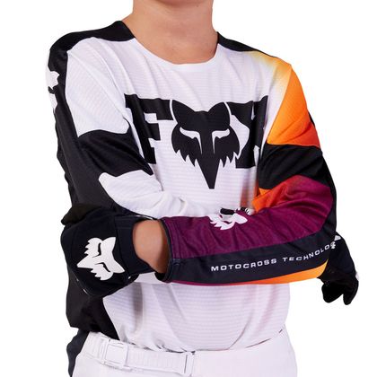 Camiseta de motocross Fox YOUTH 360 STREAK - Blanco
