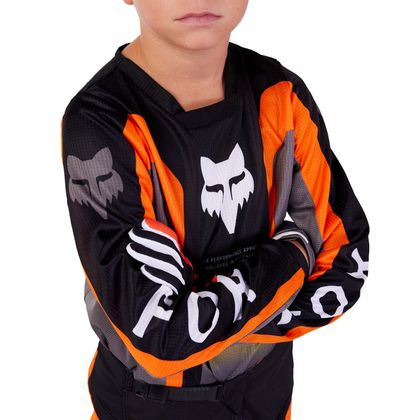 Camiseta de motocross Fox YOUTH 180 - BALLAST - Negro / Gris