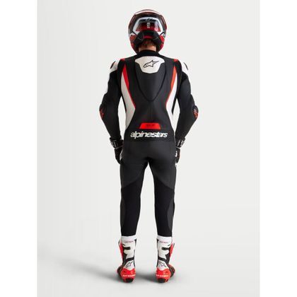 Combinație Alpinestars MISSILE V3 1 PIECE - TECH-AIR® COMPATIBIL - Alb / Roșu