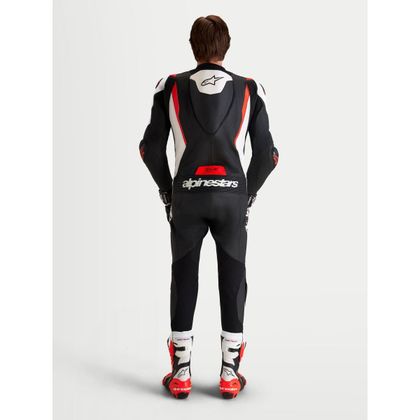 Combinație Alpinestars MISSILE V3 1 PIECE - TECH-AIR® COMPATIBIL - Alb / Roșu