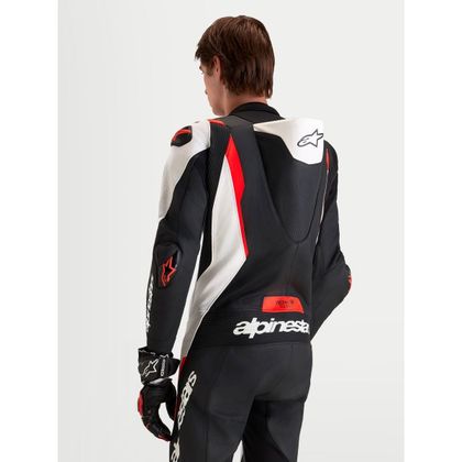 Combinație Alpinestars MISSILE V3 1 PIECE - TECH-AIR® COMPATIBIL - Alb / Roșu