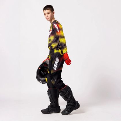 Tenue cross Leatt 3.5 RIDE KIT MAILLOT+PANTALON JUNIOR LEOPARD 2027 - Jaune / Noir