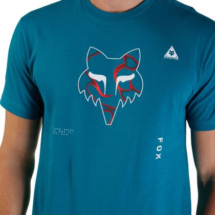 Maglietta maniche corte Fox WITHERED - Blu / Nero