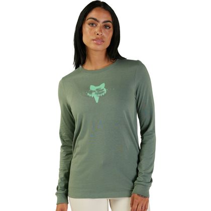 T-shirt manches longues Fox WOMEN INORGANIC - Vert Ref : FX4304 