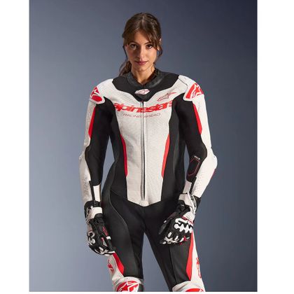 Alpinestars STELLA GP-R7 1 PIECE Motorcycle suit - White / Red
