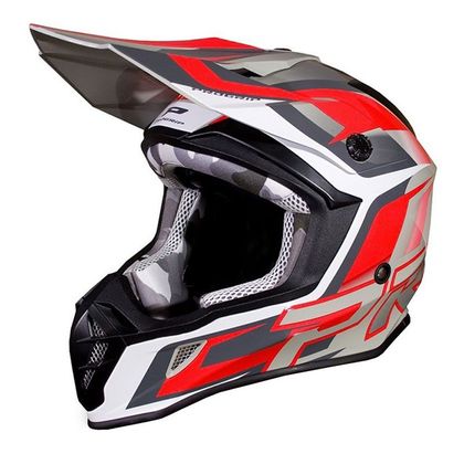 Casco de motocross Progrip 3180 gris/rojo 2021
