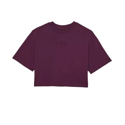 T-Shirt manches courtes Fox WORDMARK CROP FEMME Ref : FX5072 
