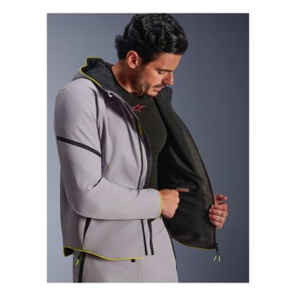 Alpinestars AEROSHELL WATERPROOF Motorjas - Grijs / Geel