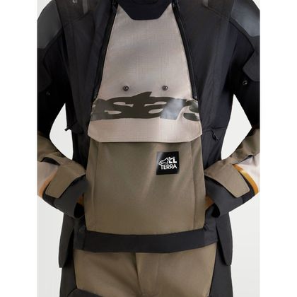 Blouson Moto Alpinestars HALO V2 DRYSTAR® - TECH-AIR® COMPATIBLE - Blanc / Marron