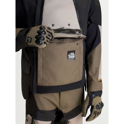 Blouson Moto Alpinestars HALO V2 DRYSTAR® - TECH-AIR® COMPATIBLE - Blanc / Marron
