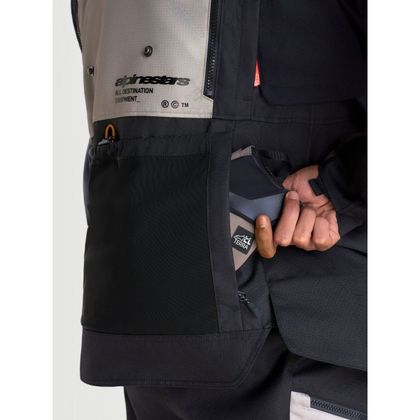Blouson Moto Alpinestars HALO V2 DRYSTAR® - TECH-AIR® COMPATIBLE - Blanc / Marron