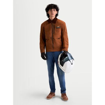 Veste Moto Alpinestars MUSTANG WATERPROOF® - Marron