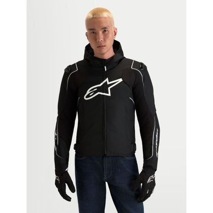 Blouson Moto Alpinestars ZACA WATERPROOF V2 - Noir / Blanc