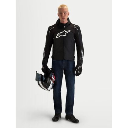 Blouson Moto Alpinestars ZACA WATERPROOF V2 - Noir / Blanc