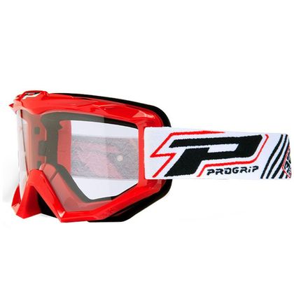 Gafas de motocross Progrip ATZAKI Base 3201TR ROJO 2021 - Rojo