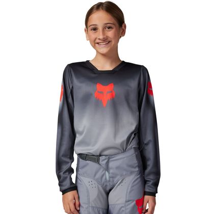 Maillot cross Fox YOUTH 180 INTERFERE JERSEY 2024 - Gris / Rojo