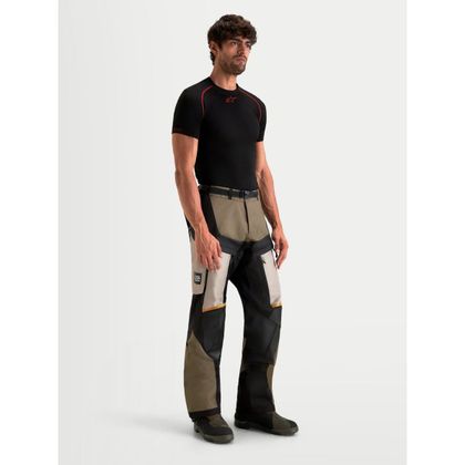 Pantalon Moto Alpinestars HALO V2 DRYSTAR® - Blanc / Marron