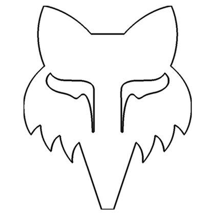 Adesivi Moto Fox FOX HEAD 7" - DIE CUT VINILE - Bianco