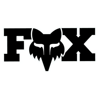 Stickers Fox F HEAD X 3" - Noir