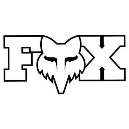 Stickers Fox F HEAD X 7" - Blanc