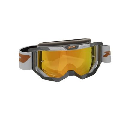 Masque cross Progrip VISTA Mirror 3303 2026 - Gris / Blanc Ref : PRG0375 / 3303FL25GFG 